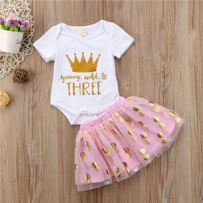 

Newborn Baby Girl Long Sleeve Romper Tutu Dress Skirt Costume Outfits Set 0-18M