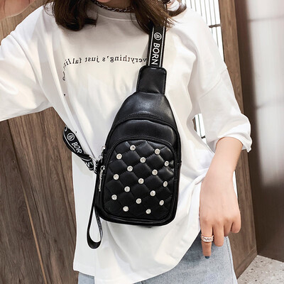 

Female bag 2019 new fashion trend personality chest bag net red bag casual messenger bag wild ins shoulder bag