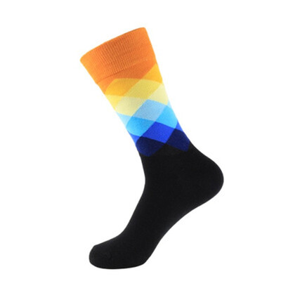 

2019 Fashion Spring autumn winter Women beautiful solid Color Sock suit For Rhombus wild Cute cotton socks Good Quality