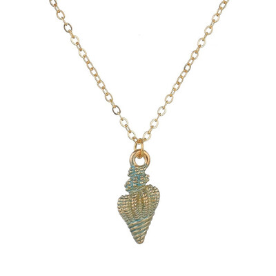 

Summer Sea Shell Pendants&Necklace For Women Orange Color Necklace New Trendy Jewelry Female Handmade Necklace Girls Gifts