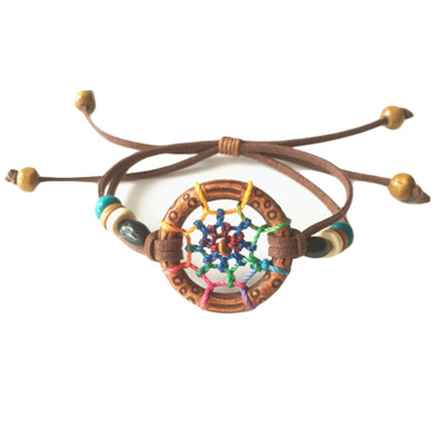 

Fashion Jewelry Dream Catcher Bracelet Leaf Charm