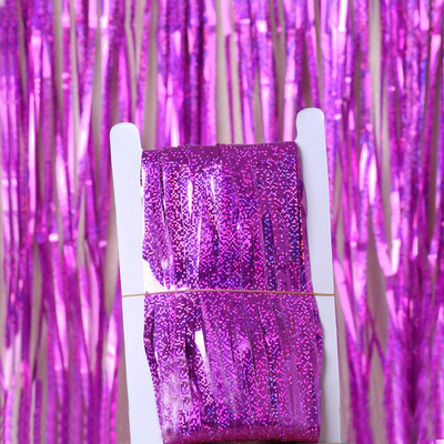 

FUNNYBUNNY Multi-standard Point Laser Rain Curtain Birthday Party Background Wall Decoration Party Decoration Rain Silk Curtain