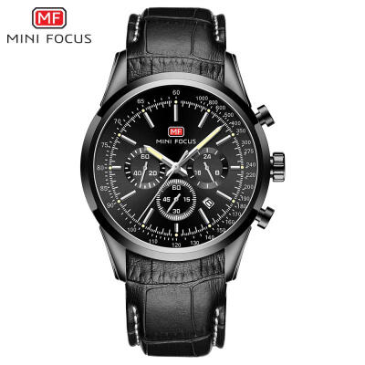 

MINIFOCUS Mens Quartz Watch Professional Waterproof Watch With Back Light Calendar Alarm