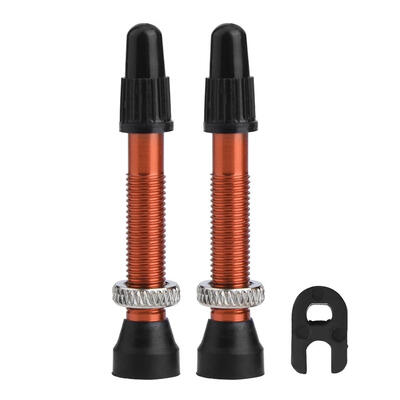 

1 Pair MTB Road Bike Bicycle Aluminum Tubeless Presta Valve Stems with Tool