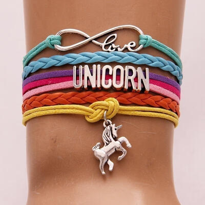 

Bracelets & Bangles Unicorn Horse Charm Leather Bracelet Christmas Jewelry Birthday Gift