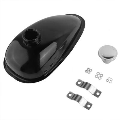 

Greensen Durable Metal Black Motorized Bicycle 2L Fuel Gas Tank with Cap 80CC Cycling DIY Accessory