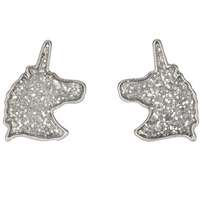 

A Pair of New Design Unicorn Stud Earrings For Girls Gift Crystal Party Jewelry