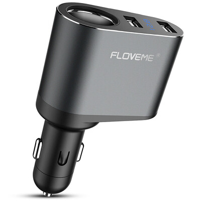

FLOVEME Digital Display Dual USB Interface Car Charger