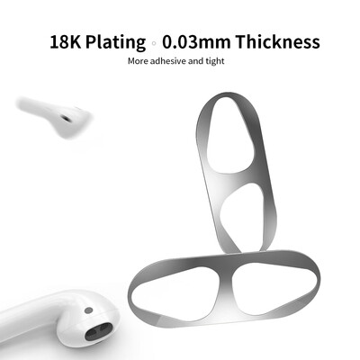 

Dust Guard for Airpods Ultra Thin Dustproof Metallic Sticker 18K Plated Film for Airpods Case 2 Gold