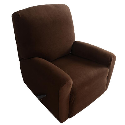 

Anself High Quality Elastic Soft Polyester Spandex One Seater Recliner Cover Brown