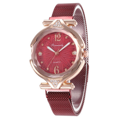 

Diamond magnet magnet strap digital pattern ladies watch student simple quartz watch