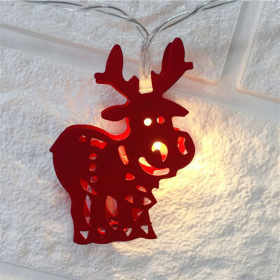 

2m Christmas String Light Bell Elk Snowman Christmas Tree Light Strings 10 Colored Lamp Party Decor For Gardens Patio Lawn