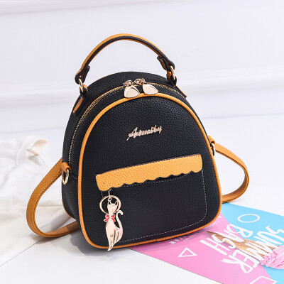 

The bag girl 2018 bumps the double shoulder Bausen system three uses the Korean version broadband single shoulder small round bag