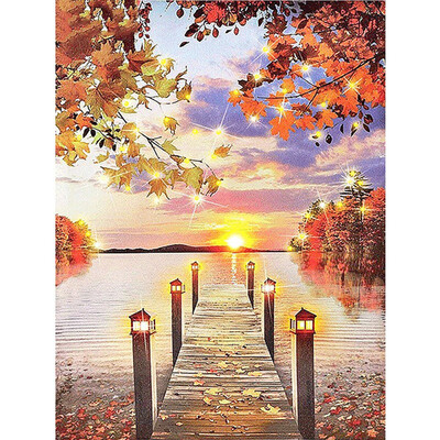 

kirin show Full Drill Diamond Paintings Scenic Diamond Mosaic Landscape Diamond Embroidery Picture Of Rhinestones Decor Home