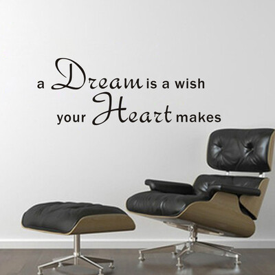 

〖Follure〗A Dream Is a Wish Your Heart Makes Wall Sticker Decal Mural DIY Home Decor