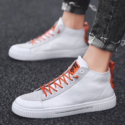 

Summer high-top canvas shoes Korean version of the trend of wild casual tide shoes net red breathable cloth shoes mens shoes