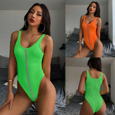 

Womens Sleeveless Stretch Bodysuit Ladies Leotard Body Top T-shirt Swimwear