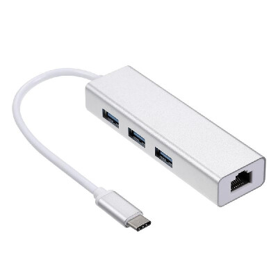 

USB30 to Ethernet LAN RJ45 Network Card Adapter with USB30 Hub 3 Ports for Laptop