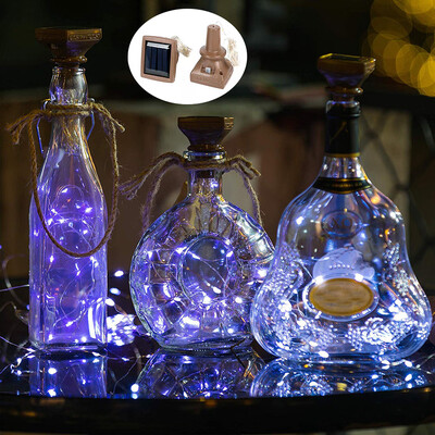 

Gobestart 1Pcs Solar Energy Cork Shaped LED Light Starry Light Wine Bottle Lamp Decor