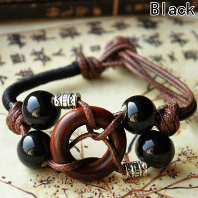 

Cord Jewelry National Ceramic Handmade Rope Beads Women Bracelet Couples Fashion Braided