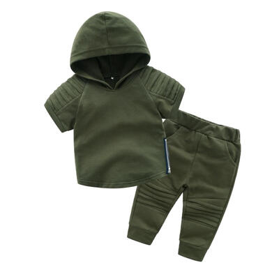 

Children Sets Hoodie Boys Clothes Autumn Short-sleeved Cotton suit children Two-piece