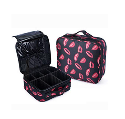

Easy to Carry Travel Cosmetic Bag Cosmetic Bag Leather Storage Bag Large-capacity Adjustable Separation Cosmetic Case Cosmetic