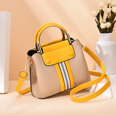 

Summer ladies bags fashionable collision color handbags with large capacity one shoulder slanting bag
