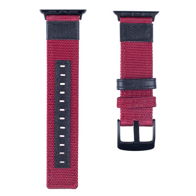 

〖Follure〗Luxury Canvas Leather Watch Band Wrist Strap For Apple Watch Series 4 44MM