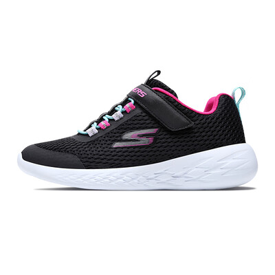 

Skechers Velcro female children casual mesh breathable cushioning childrens sports shoes 82007L black multi-color 30