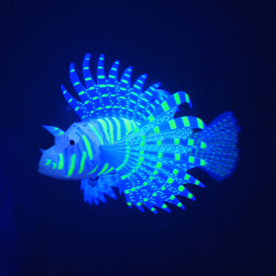 

Toponeto Aquarium Landscaping Decorations Luminous Simulation Of Colored Lionfish