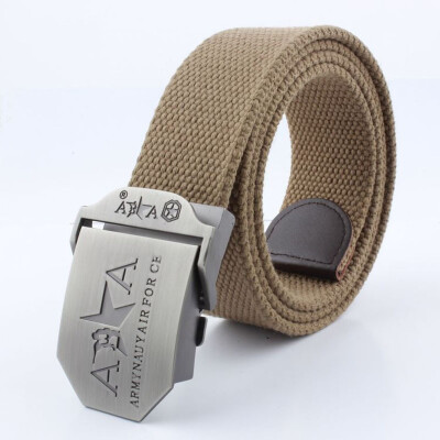 

Trend Canvas Men belt fashion Alloy Automatic buckle Men&Women belt casual sport Canvas weaving Men cowboy pants belt