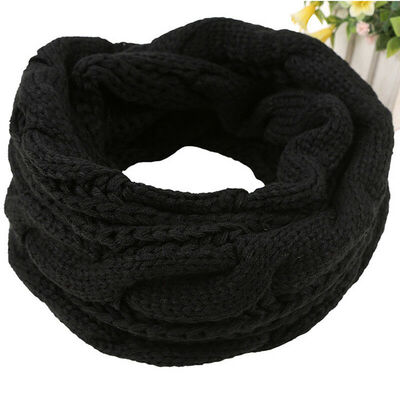 

Womens Warm Winter Infinity Circle Cable Knit Cowl Neck Thick Scarf Shawl Wrap