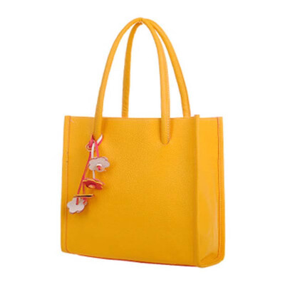 

Fashion Girls Handbags Trendy Leather Shoulder Bag Candy Color Flowers Totes