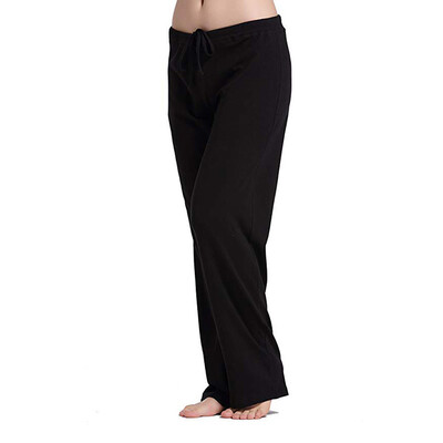 

Women Casual Pants Straight Loose Elastic Mid Rise Solid Long Wide Leg Trousers