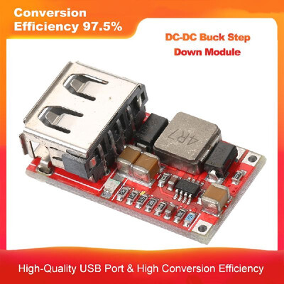 

DC-DC Buck Step Down Module 6-24V 12V to 5V 3A DIY Car USB Charger Module
