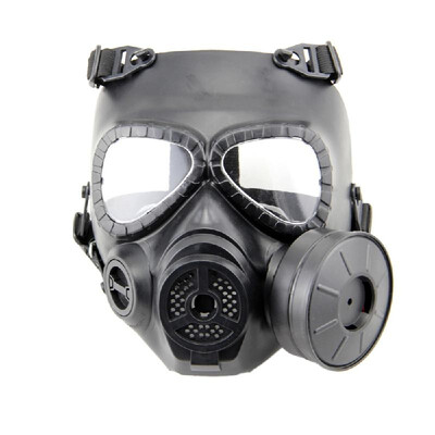 

Cosplay CS Wargame Airsoft Two Fan Safety Gas Mask Tactical Full Face Prop