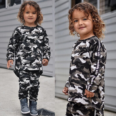 

Toddler Kids Baby Girl Boy Clothes Camouflage T-shirt TopsPants Outfits Set
