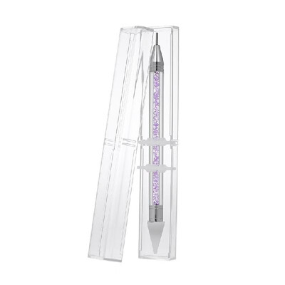 

1Pc Rhinestone Dotting Pen Double-headed Nail Dotting Tool Double End Tips Beads Picker Wax Pencil Handle Manicure Tool Blue