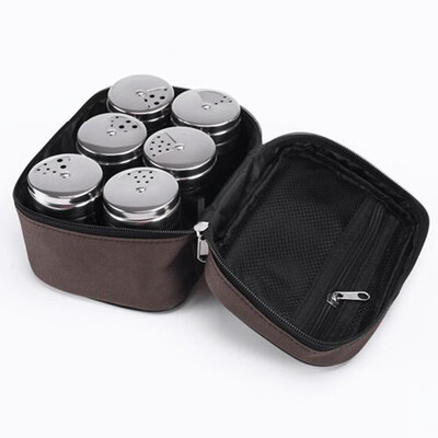 

6Pcs Salt Spice Jar Condiment Container Storage Bottle Seasoning Pot BBQ Tool