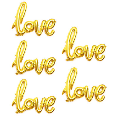 

5Pcs Ligatures LOVE Letter Foil Balloon Anniversary Wedding Party Festival Decor
