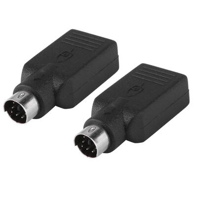 

2pcs PS2 PS2 Male to USB Female Adapter Converter for USB Mouse