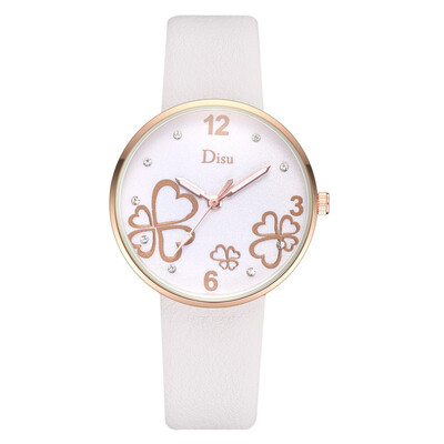 

Korean fashion print watch wish hot casual ultra-thin PU belt fashion watch retro watch