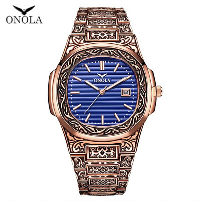 

ONOLA ON3808 Men Quartz Watch Stainless Steel Band Fashion Multifunction Wristwatch 3ATM Calendar Date Display Watches