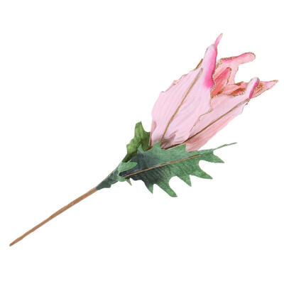 

Silk Linen Fabric Artificial Tulip Branch Flower for Living Room Home Decor