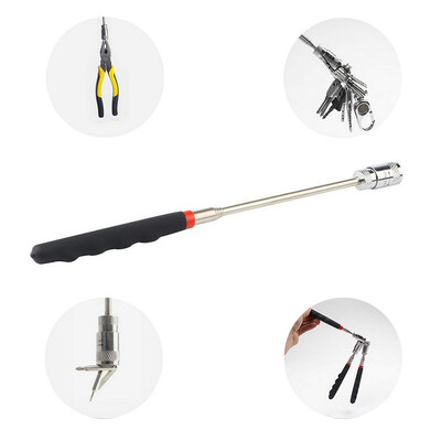 

〖Follure〗Telescopic Magnetic Pick Up Picker Tools Magnet Pen With Led Light Clip Tool