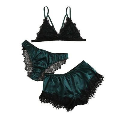 

Toponeto Women Stain Lace Bra Briefs Sexy Lingerie Underwear Pajamas Sleepwear Shorts Set