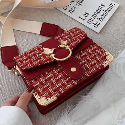 

Small bag woman 2019 new Chaohan version of the sub-splice small square bag autumn chain 100 oblique satchel bag