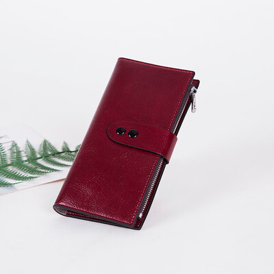 

Tailored Women Clutch Bag Double Buckle Coin Purse Fashion Student Wallet Long Handbag