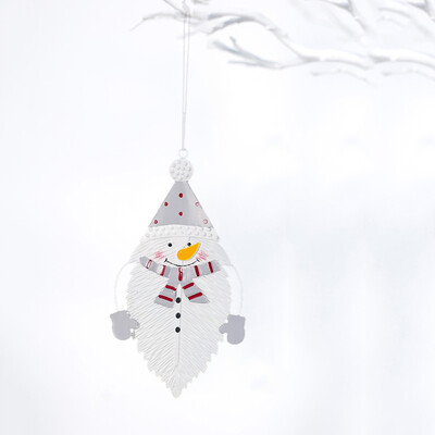 

Siaonvr Christmas Ornament Wrought Iron Leaves Painted Pendant Christmas Tree Ornaments
