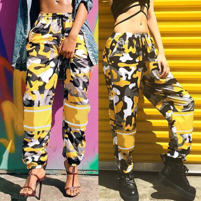 

Fashion Womens Trousers Casual Loose Ladies Camouflage High Waist Harem Pants